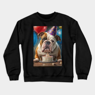 English Bulldog Birthday Card #1 Crewneck Sweatshirt